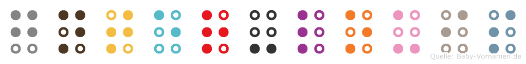 Günter-Louis in Blindenschrift (Brailleschrift)