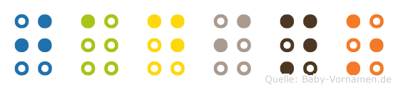 Jadino in Blindenschrift (Brailleschrift)