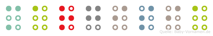 Margisia in Blindenschrift (Brailleschrift)