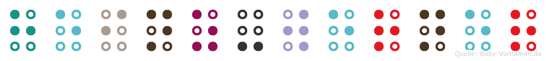 Heinz-Werner in Blindenschrift (Brailleschrift)