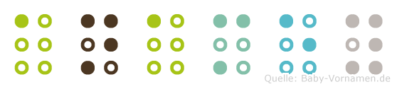 Anamey in Blindenschrift (Brailleschrift)