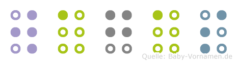 Wagas in Blindenschrift (Brailleschrift)