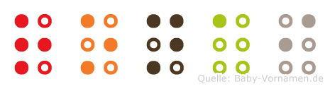 Ronai in Blindenschrift (Brailleschrift)