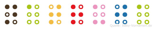 Natruja in Blindenschrift (Brailleschrift)