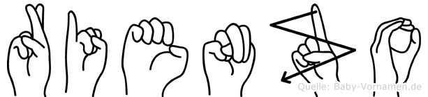 Rienzo im Fingeralphabet der Deutschen Gebärdensprache