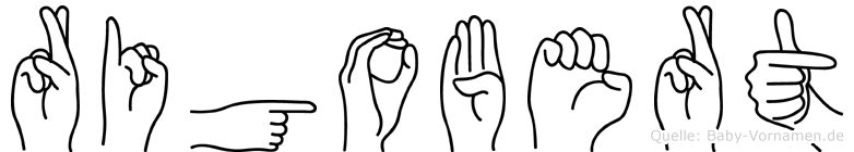 Rigobert im Fingeralphabet der Deutschen Gebärdensprache