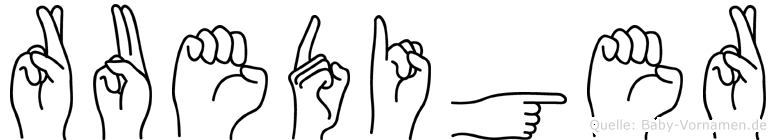 Ruediger im Fingeralphabet der Deutschen Gebärdensprache