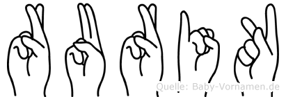 Rurik im Fingeralphabet der Deutschen Gebärdensprache