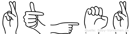 Rötger im Fingeralphabet der Deutschen Gebärdensprache