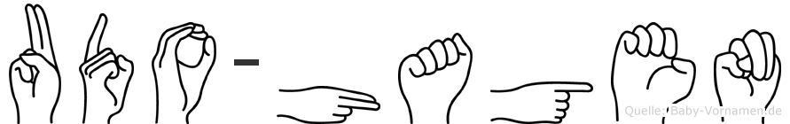 Udo-Hagen im Fingeralphabet der Deutschen Gebärdensprache