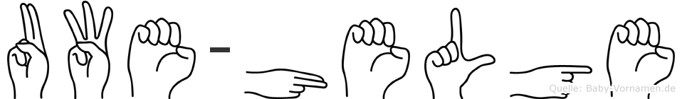 Uwe-Helge im Fingeralphabet der Deutschen Gebärdensprache