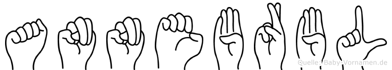Annebärbl im Fingeralphabet der Deutschen Gebärdensprache