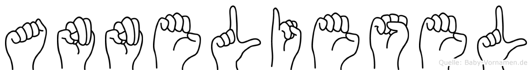Anneliesel im Fingeralphabet der Deutschen Gebärdensprache
