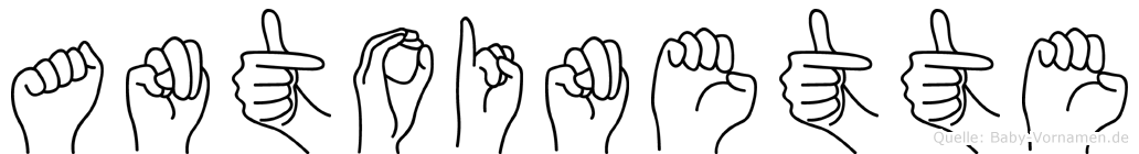 Antoinette im Fingeralphabet der Deutschen Gebärdensprache