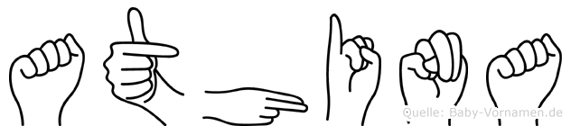 Athina im Fingeralphabet der Deutschen Gebärdensprache