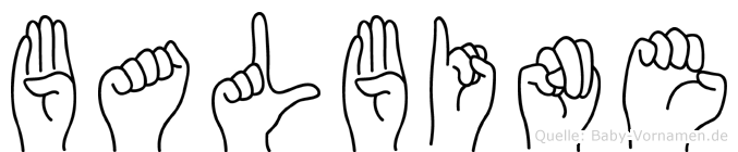 Balbine im Fingeralphabet der Deutschen Gebärdensprache