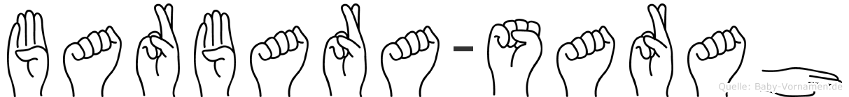 Barbara-Sarah im Fingeralphabet der Deutschen Gebärdensprache