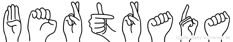 Bertrada im Fingeralphabet der Deutschen Gebärdensprache