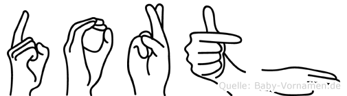 Dorth im Fingeralphabet der Deutschen Gebärdensprache