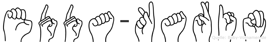 Edda-Karin im Fingeralphabet der Deutschen Gebärdensprache
