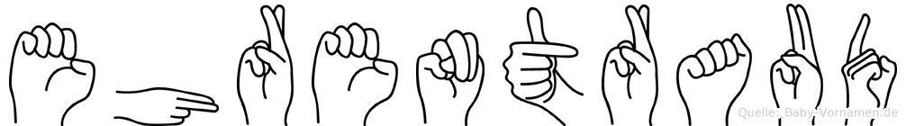 Ehrentraud im Fingeralphabet der Deutschen Gebärdensprache