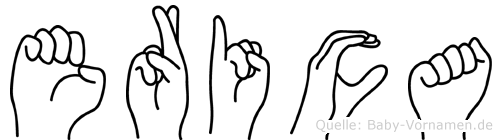 Erica im Fingeralphabet der Deutschen Gebärdensprache