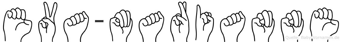 Eva-Marianne im Fingeralphabet der Deutschen Gebärdensprache