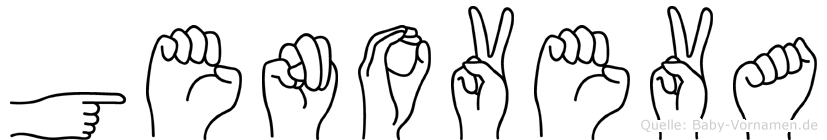 Genoveva im Fingeralphabet der Deutschen Gebärdensprache
