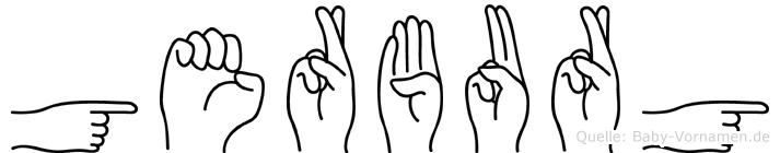 Gerburg im Fingeralphabet der Deutschen Gebärdensprache