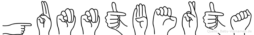 Gunntberta im Fingeralphabet der Deutschen Gebärdensprache
