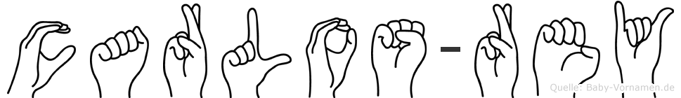 Carlos-Rey im Fingeralphabet der Deutschen Gebärdensprache