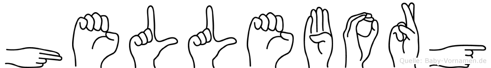 Helleborg im Fingeralphabet der Deutschen Gebärdensprache