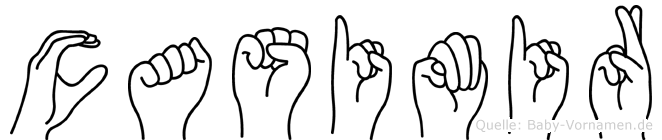 Casimir im Fingeralphabet der Deutschen Gebärdensprache