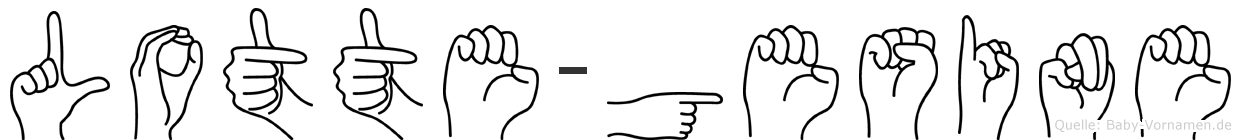 Lotte-Gesine im Fingeralphabet der Deutschen Gebärdensprache