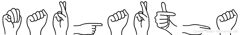 Margartha im Fingeralphabet der Deutschen Gebärdensprache