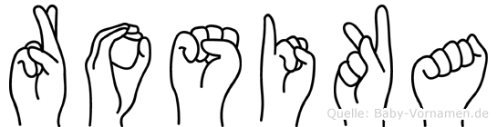 Rosika im Fingeralphabet der Deutschen Gebärdensprache