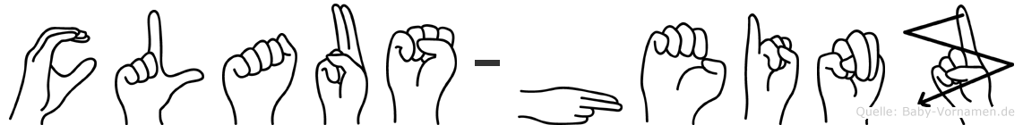 Claus-Heinz im Fingeralphabet der Deutschen Gebärdensprache