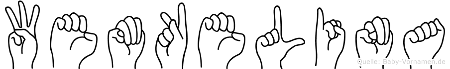 Wemkelina im Fingeralphabet der Deutschen Gebärdensprache