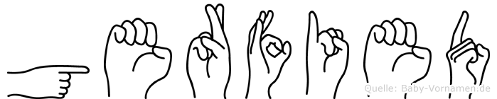 Gerfied im Fingeralphabet der Deutschen Gebärdensprache