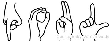 Poul im Fingeralphabet der Deutschen Gebärdensprache