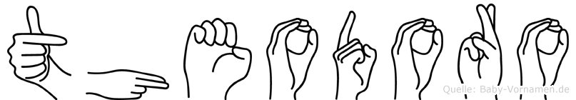 Theodoro im Fingeralphabet der Deutschen Gebärdensprache