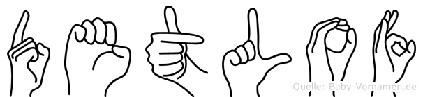 Detlof im Fingeralphabet der Deutschen Gebärdensprache