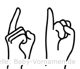 Di im Fingeralphabet der Deutschen Gebärdensprache