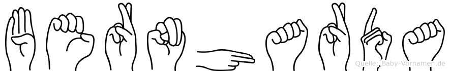 Bernharda im Fingeralphabet der Deutschen Gebärdensprache