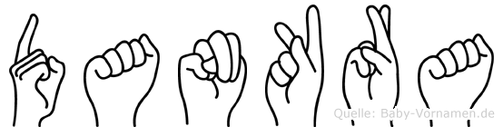 Dankra im Fingeralphabet der Deutschen Gebärdensprache