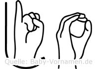 Jo im Fingeralphabet der Deutschen Gebärdensprache