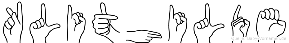 Klithilde im Fingeralphabet der Deutschen Gebärdensprache