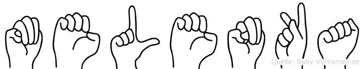 Melenka im Fingeralphabet der Deutschen Gebärdensprache