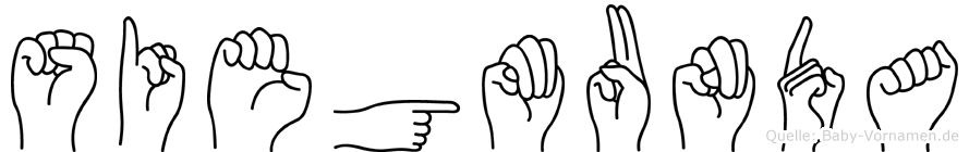 Siegmunda im Fingeralphabet der Deutschen Gebärdensprache