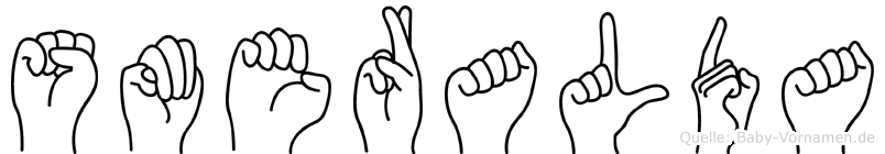 Smeralda im Fingeralphabet der Deutschen Gebärdensprache
